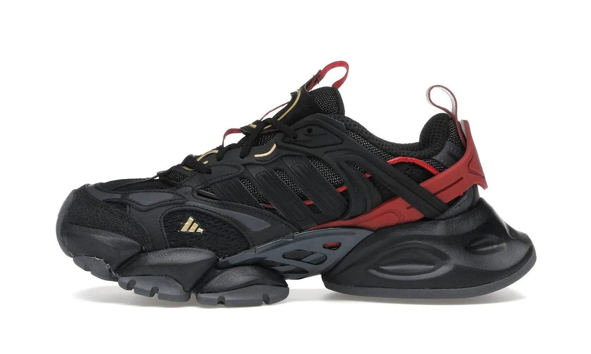Adidas XLG Runner Deluxe Black Gold Metallic Red